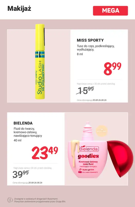Rossmann - gazetka promocyjna Nowe MEGA promocje od 20.06 od czwartku 20.08 do środy 26.08 - strona 2