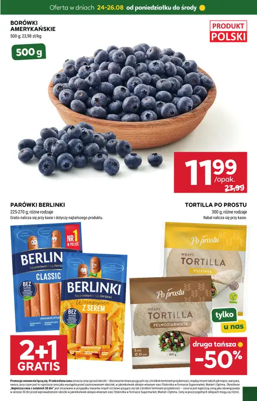 Stokrotka - gazetka promocyjna Hity na start od poniedziałku 24.08 do środy 26.08 - strona 3