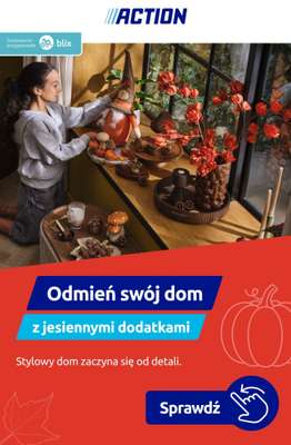 Action - gazetka promocyjna Jesienne dodatki do twojego domu od piątku 21.08 do wtorku 25.08