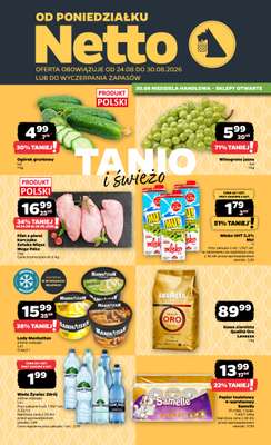 Netto - gazetka promocyjna Gazetka Spożywcza od poniedziałku 24.08 do niedzieli 30.08
