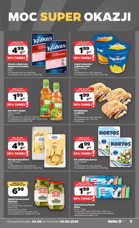 Netto - gazetka promocyjna Gazetka Spożywcza od poniedziałku 24.08 do niedzieli 30.08 - strona 5