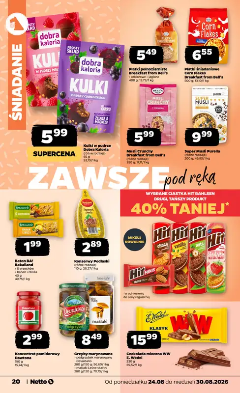 Netto - gazetka promocyjna Gazetka Spożywcza od poniedziałku 24.08 do niedzieli 30.08 - strona 20