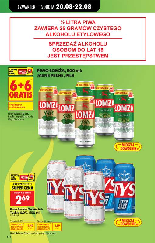 Biedronka - gazetka promocyjna Od czwartku, Z ladą tradycyjną od czwartku 20.08 do środy 26.08 - strona 8