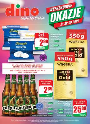 Dino - gazetka promocyjna Weekendowe okazje od piątku 21.08 do soboty 22.08