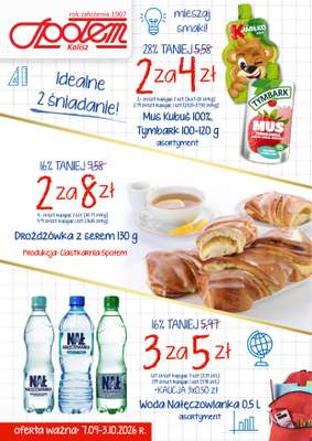 Społem - Blisko i Korzystnie - gazetka promocyjna Plakat promocyjny PSS Kalisz od poniedziałku 07.09 do soboty 03.10