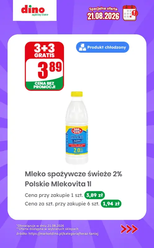 Dino - gazetka promocyjna Specjalna oferta na 21.08.2026 - promocje spoza gazetki od piątku 21.08  - strona 3