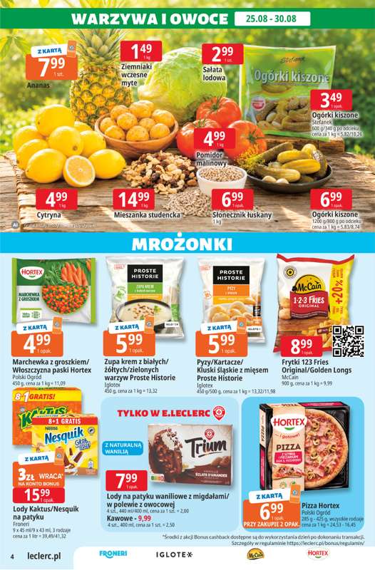 Leclerc - gazetka promocyjna Oferta E.Leclerc | Sezon na przetwory od wtorku 25.08 do soboty 05.09 - strona 4