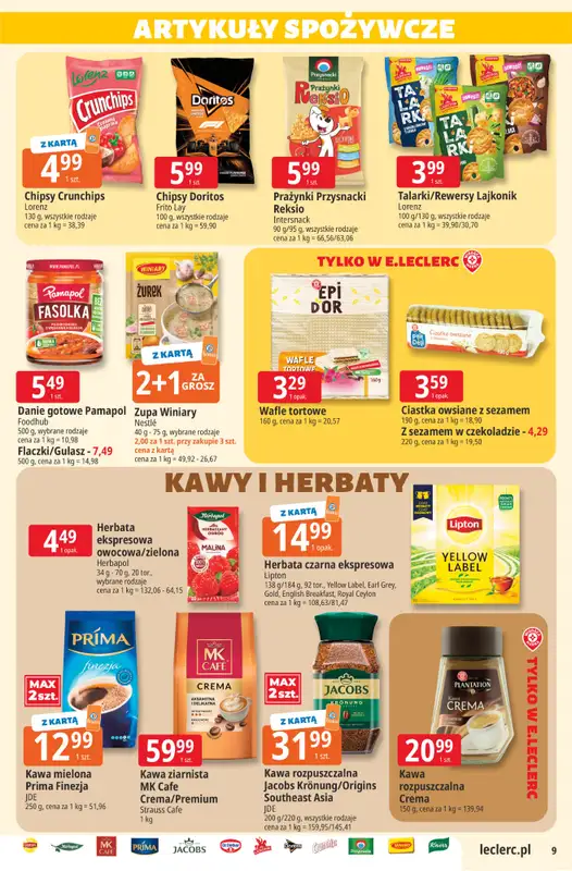 Leclerc - gazetka promocyjna Oferta E.Leclerc | Sezon na przetwory od wtorku 25.08 do soboty 05.09 - strona 9