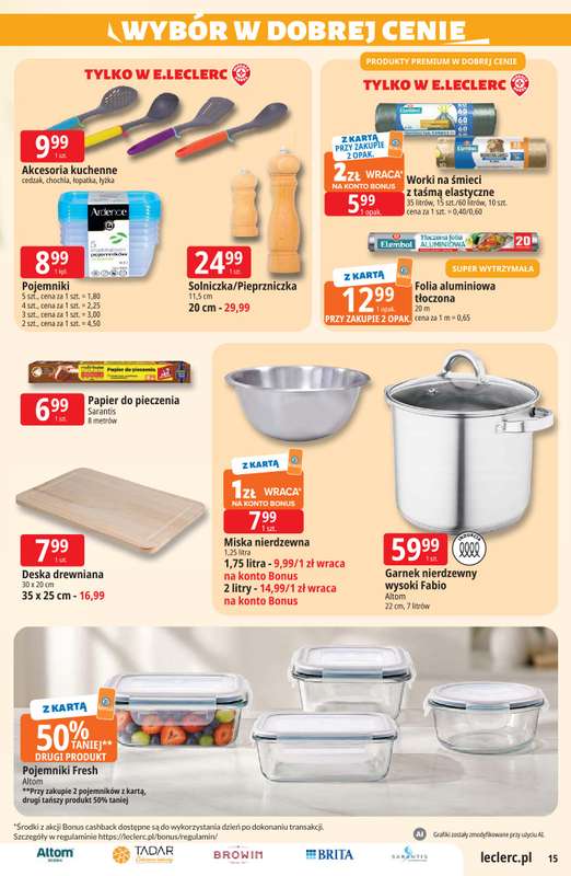 Leclerc - gazetka promocyjna Oferta E.Leclerc | Sezon na przetwory od wtorku 25.08 do soboty 05.09 - strona 15