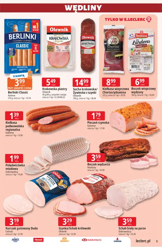 Leclerc - gazetka promocyjna Oferta E.Leclerc | Sezon na przetwory od wtorku 25.08 do soboty 05.09 - strona 5