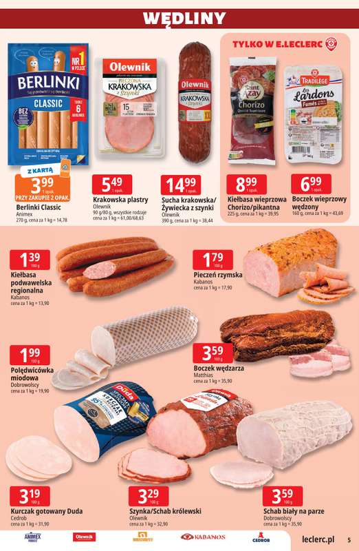 Leclerc - gazetka promocyjna Oferta E.Leclerc | Sezon na przetwory od wtorku 25.08 do soboty 05.09 - strona 5