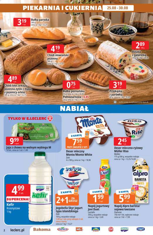 Leclerc - gazetka promocyjna Oferta E.Leclerc | Sezon na przetwory od wtorku 25.08 do soboty 05.09 - strona 2