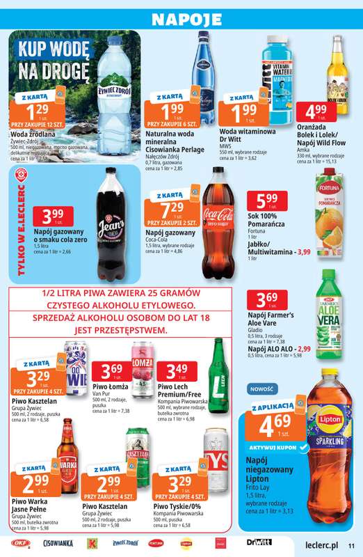Leclerc - gazetka promocyjna Oferta E.Leclerc | Sezon na przetwory od wtorku 25.08 do soboty 05.09 - strona 11