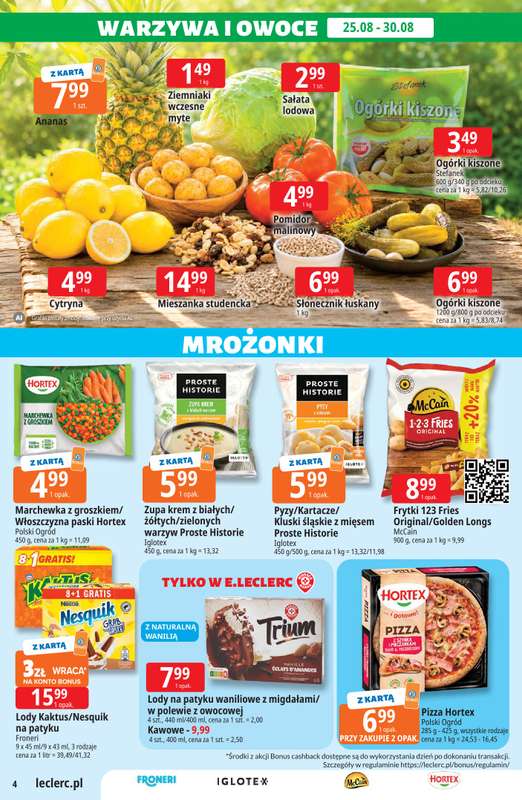 Leclerc - gazetka promocyjna Oferta E.Leclerc | Sezon na przetwory od wtorku 25.08 do soboty 05.09 - strona 4