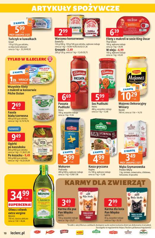 Leclerc - gazetka promocyjna Oferta E.Leclerc | Sezon na przetwory od wtorku 25.08 do soboty 05.09 - strona 10