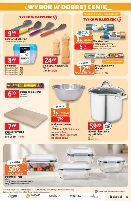 Leclerc - gazetka promocyjna Oferta E.Leclerc | Sezon na przetwory od wtorku 25.08 do soboty 05.09 - strona 15
