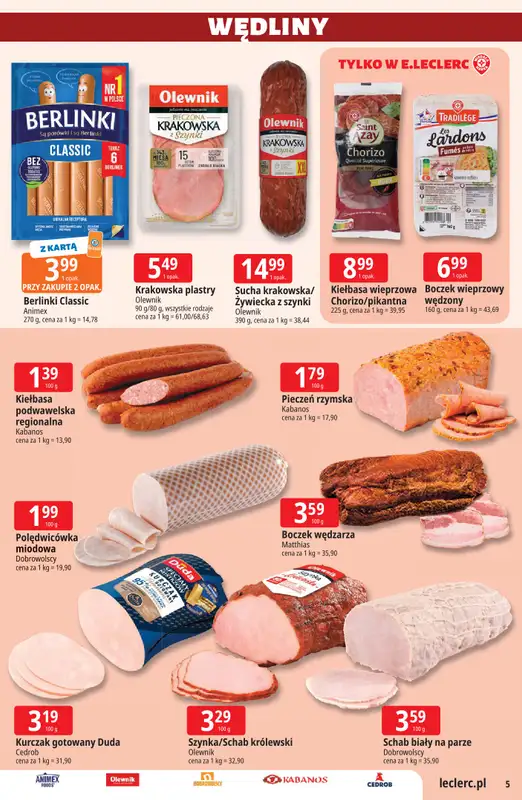 Leclerc - gazetka promocyjna Oferta E.Leclerc | Sezon na przetwory od wtorku 25.08 do soboty 05.09 - strona 5