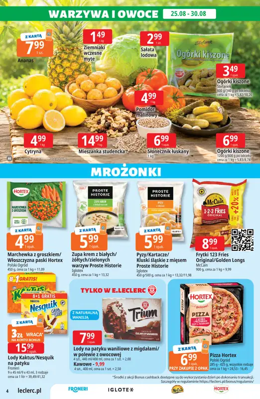 Leclerc - gazetka promocyjna Oferta E.Leclerc | Sezon na przetwory od wtorku 25.08 do soboty 05.09 - strona 4