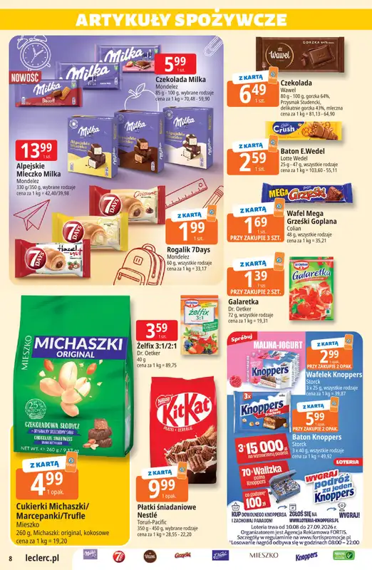 Leclerc - gazetka promocyjna Oferta E.Leclerc | Sezon na przetwory od wtorku 25.08 do soboty 05.09 - strona 8
