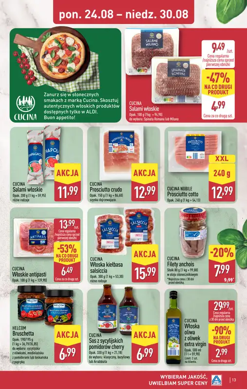 Aldi - gazetka promocyjna Pełny katalog! od poniedziałku 24.08 do niedzieli 30.08 - strona 13