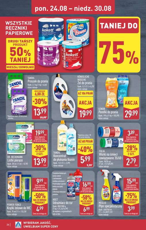 Aldi - gazetka promocyjna Pełny katalog! od poniedziałku 24.08 do niedzieli 30.08 - strona 24