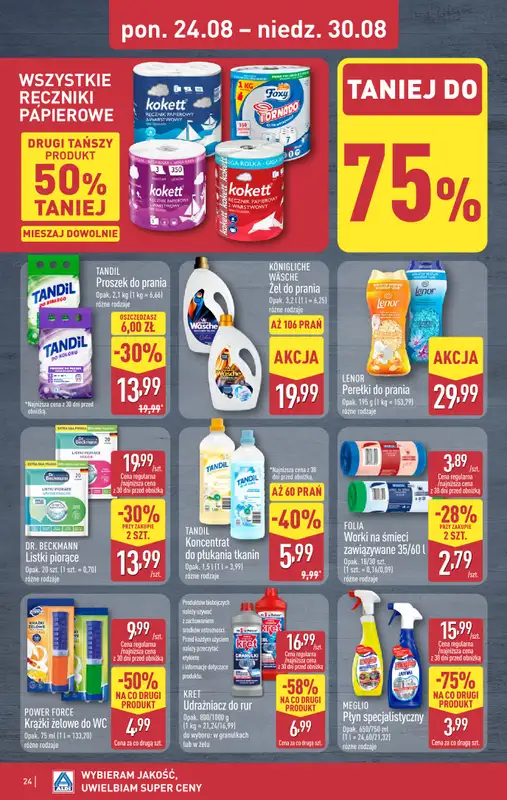 Aldi - gazetka promocyjna Pełny katalog! od poniedziałku 24.08 do niedzieli 30.08 - strona 24