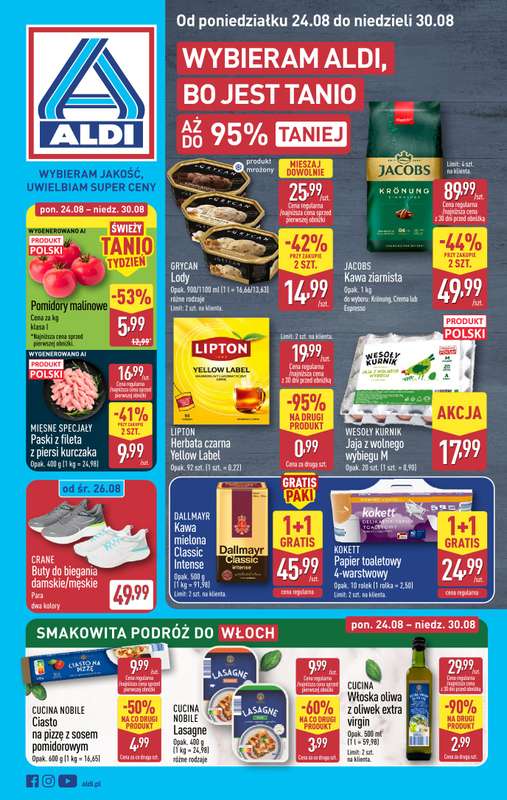 Aldi - gazetka promocyjna Pełny katalog! od poniedziałku 24.08 do niedzieli 30.08