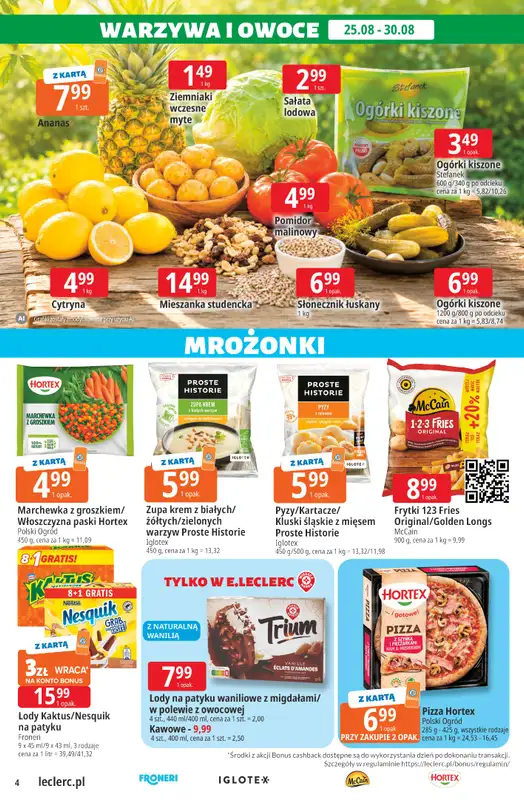Leclerc - gazetka promocyjna Oferta E.Leclerc | Sezon na przetwory od wtorku 25.08 do soboty 05.09 - strona 4