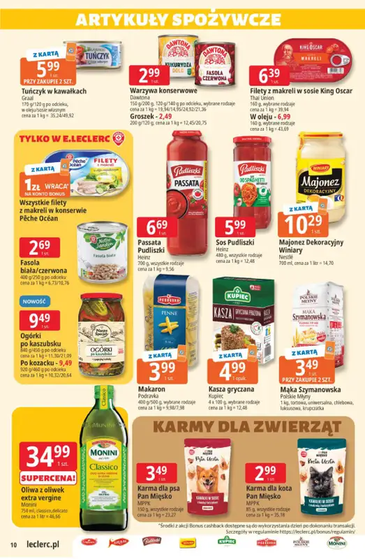 Leclerc - gazetka promocyjna Oferta E.Leclerc | Sezon na przetwory od wtorku 25.08 do soboty 05.09 - strona 10