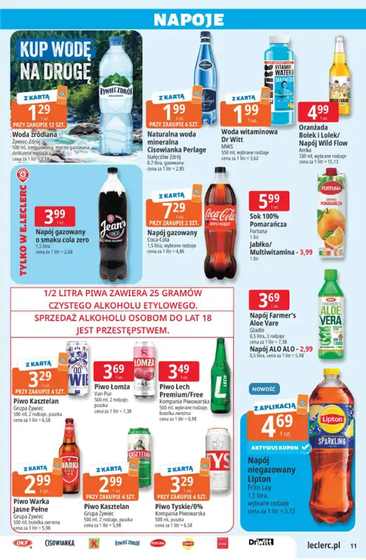 Leclerc - gazetka promocyjna Oferta E.Leclerc | Sezon na przetwory od wtorku 25.08 do soboty 05.09 - strona 11