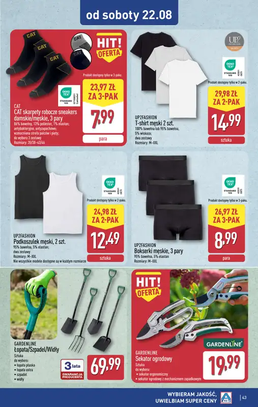 Aldi - gazetka promocyjna Pełny katalog! od poniedziałku 17.08 do soboty 22.08 - strona 43