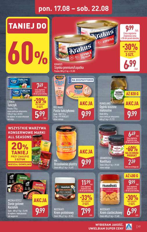 Aldi - gazetka promocyjna Pełny katalog! od poniedziałku 17.08 do soboty 22.08 - strona 17