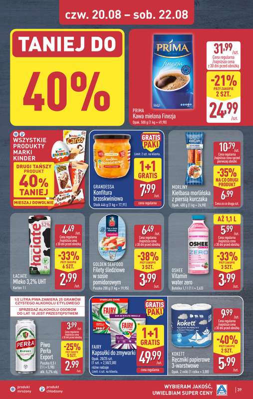 Aldi - gazetka promocyjna Pełny katalog! od poniedziałku 17.08 do soboty 22.08 - strona 39