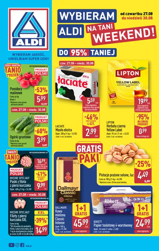 Aldi - gazetka promocyjna Weekend super cen w Aldi!  