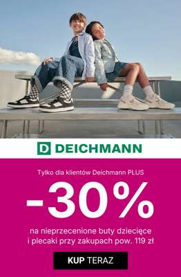 Deichmann - gazetka promocyjna -30% na nieprzecenione buty dziecięce i plecaki od piątku 21.08 do czwartku 27.08