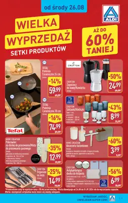 Aldi - gazetka promocyjna Wielka wyprzedaż w Aldi! od środy 26.08 do wtorku 01.09