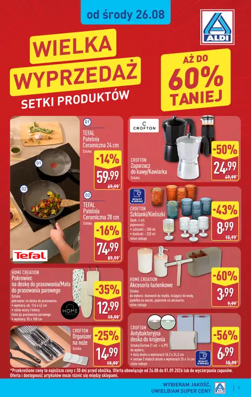 Aldi - gazetka promocyjna Wielka wyprzedaż w Aldi!  