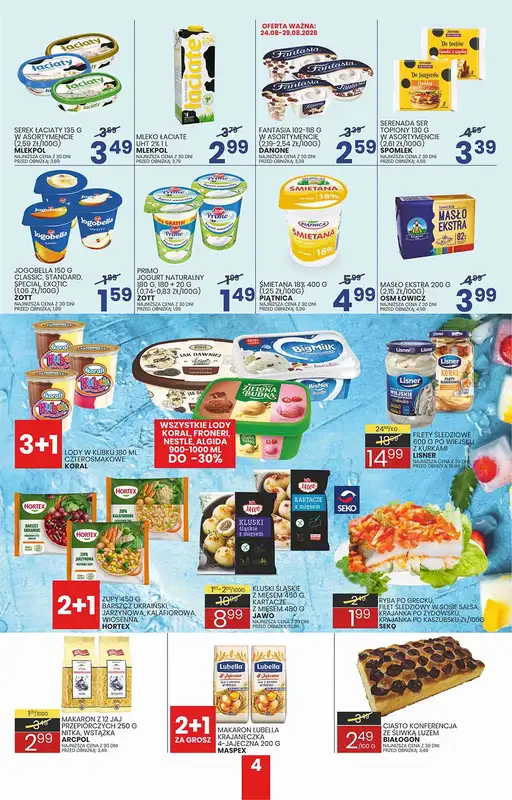 Wafelek - gazetka promocyjna Gazetka od poniedziałku 24.08 do soboty 05.09 - strona 4