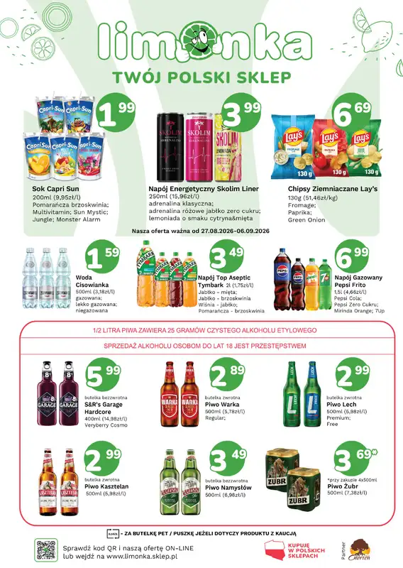 Limonka - gazetka promocyjna Plakaty promocyjne od czwartku 27.08 do niedzieli 06.09 - strona 2