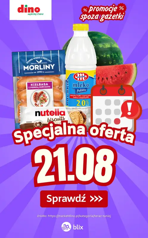 Dino - gazetka promocyjna Specjalna oferta na 21.08.2026 - promocje spoza gazetki  