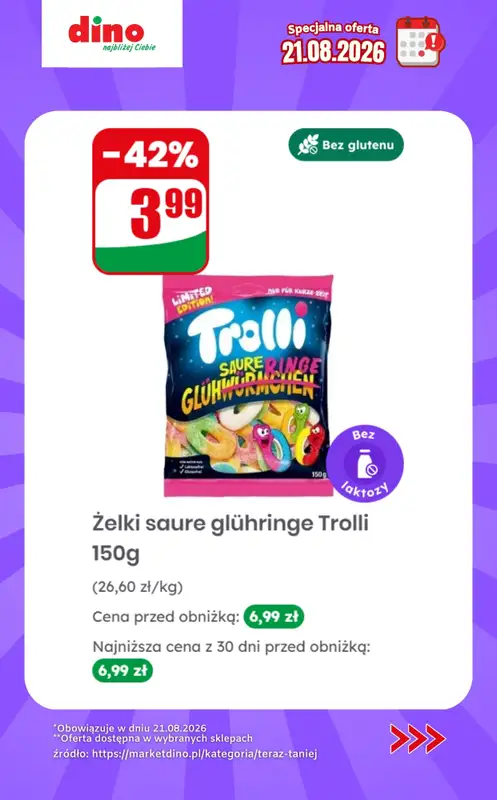 Dino - gazetka promocyjna Specjalna oferta na 21.08.2026 - promocje spoza gazetki od piątku 21.08 do piątku 21.08 - strona 8