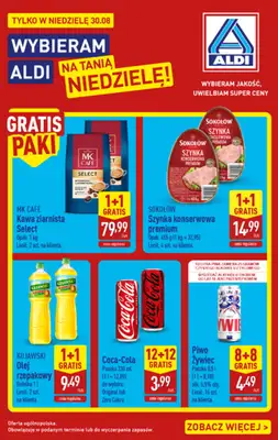 Aldi - gazetka promocyjna Tania niedziela w Aldi! od niedzieli 30.08 do niedzieli 30.08
