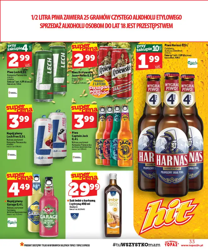 TOPAZ - gazetka promocyjna Gazetka od czwartku 27.08 do środy 02.09 - strona 33