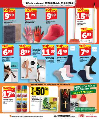 TOPAZ - gazetka promocyjna Gazetka od czwartku 27.08 do środy 02.09 - strona 43