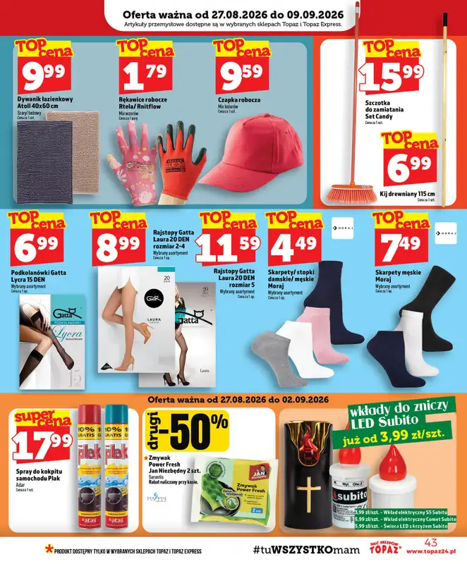 TOPAZ - gazetka promocyjna Gazetka od czwartku 27.08 do środy 02.09 - strona 43