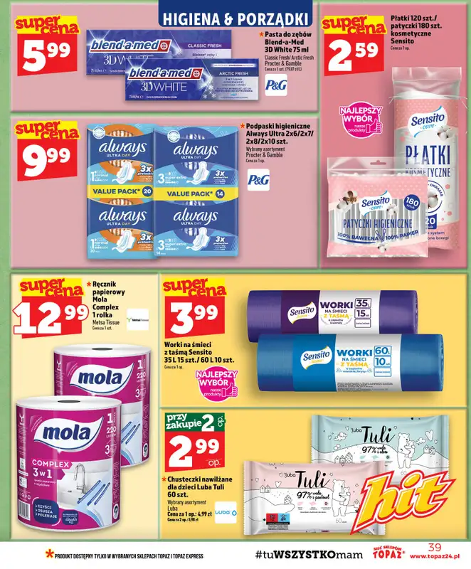 TOPAZ - gazetka promocyjna Gazetka od czwartku 27.08 do środy 02.09 - strona 39