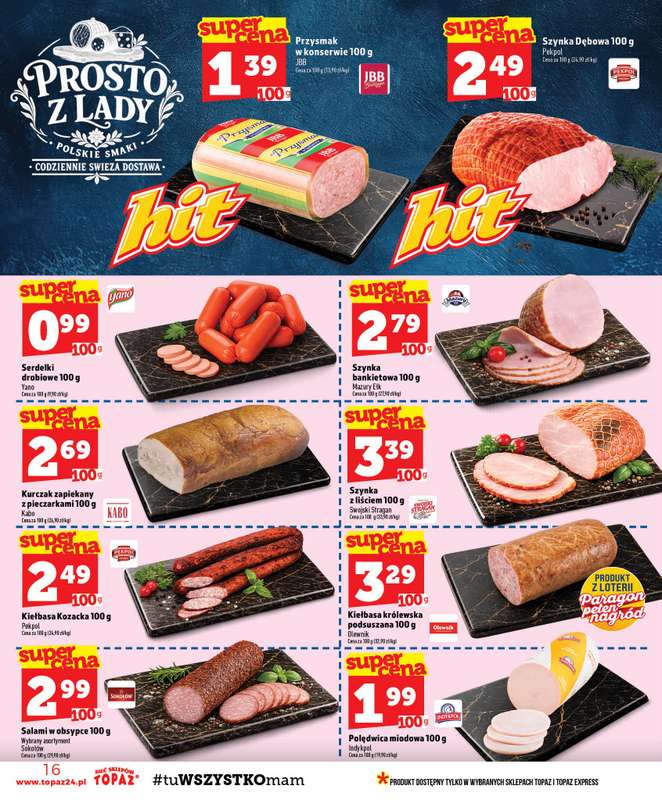 TOPAZ - gazetka promocyjna Gazetka od czwartku 27.08 do środy 02.09 - strona 16