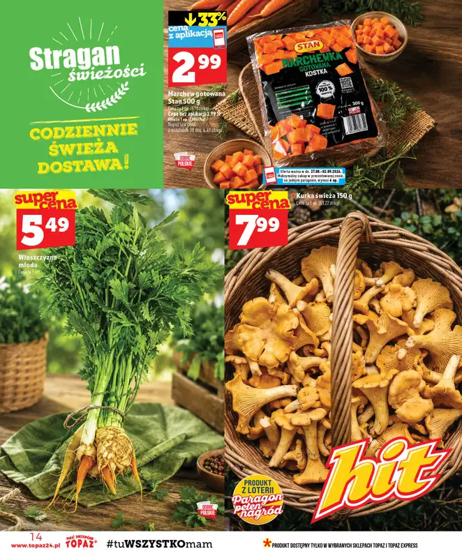 TOPAZ - gazetka promocyjna Gazetka od czwartku 27.08 do środy 02.09 - strona 14