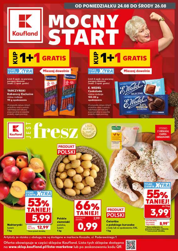 Kaufland - gazetka promocyjna Mocny Start od poniedziałku 24.08 do środy 26.08