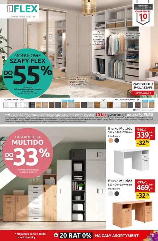 Black Red White - gazetka promocyjna WITAJ SZKOŁO! SETKI MEBLI I DODATKÓW do -55% od poniedziałku 24.08 do niedzieli 06.09 - strona 13